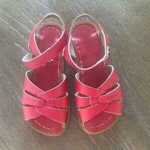 Girls Red Salt Water Sandals Size 13